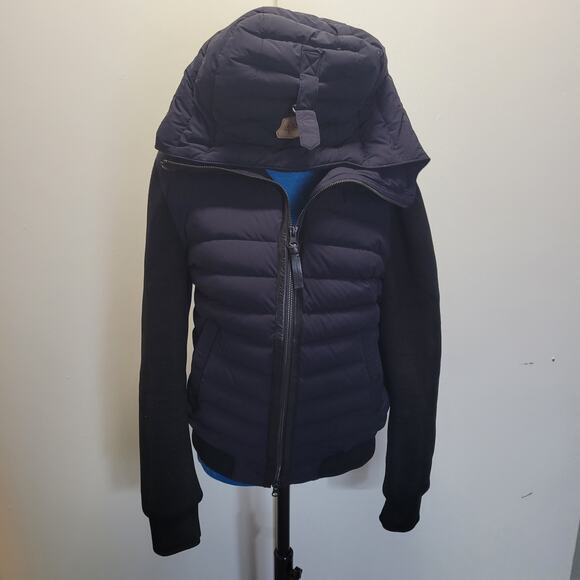 Mackage Down Puffer Jacket Mens 38 Medium Leather Trim Coat - Picture 6 of 11